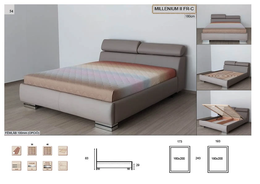 Millennium II. franciaágy -10